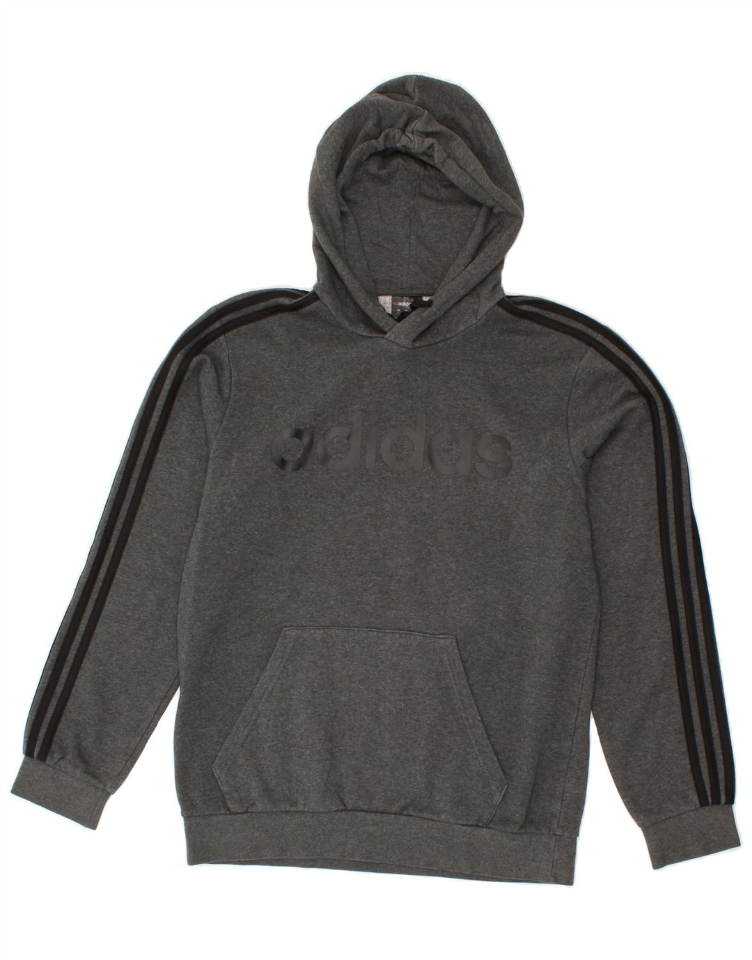 ADIDAS Mens Hoodie Jumper Medium Grey Cotton Vintage Adidas and Second-Hand Adidas from Messina Hembry 