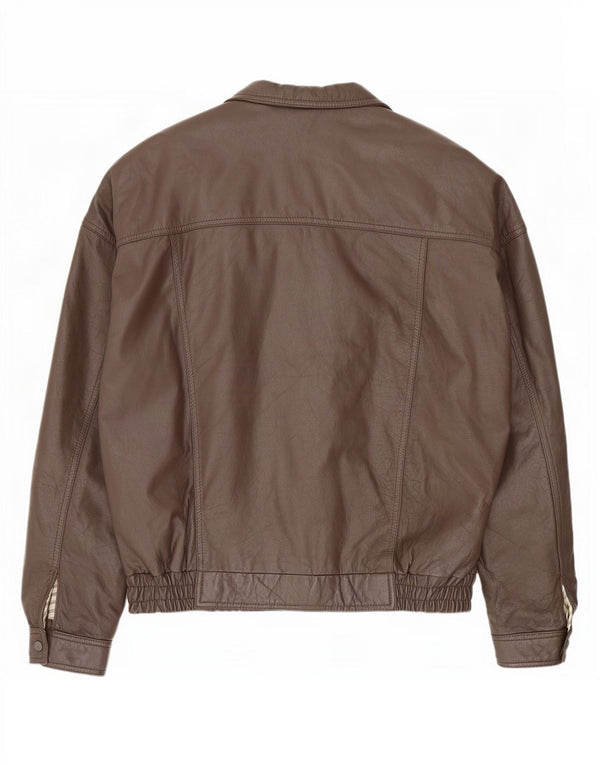 Vintage Herren Bomber Lederjacke IT 58 4XL Braun