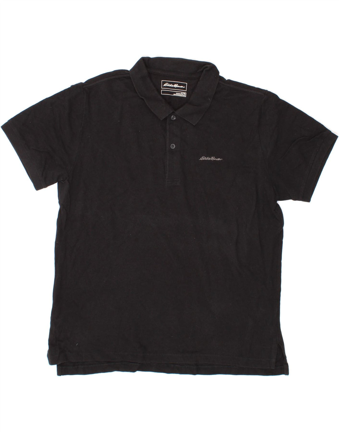 EDDIE BAUER Mens Polo Shirt XL Black Cotton Vintage Eddie Bauer and Second-Hand Eddie Bauer from Messina Hembry 