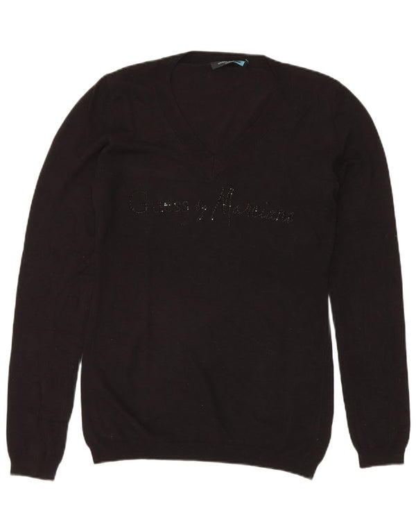 Pulover cu decolteu în V Guess By Marciano pentru femei US 3 Small Black