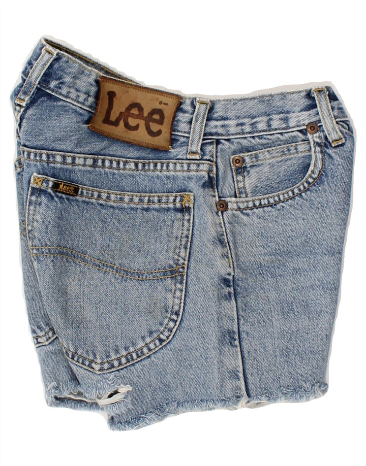 LEE Womens Distressed Denim Shorts W26 Small Blue Cotton Vintage Lee and Second-Hand Lee from Messina Hembry 