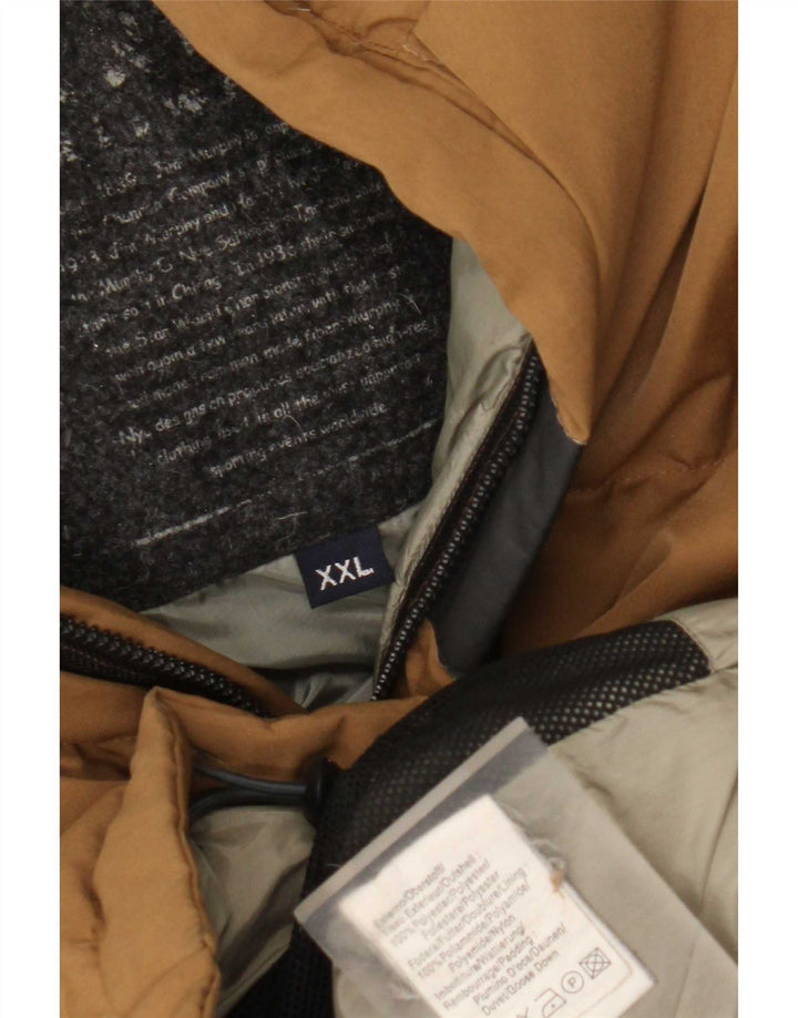 Murphy & Nye Mens Hooded Padded Jacket UK 42 2XL Beige Polyester
