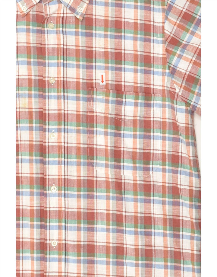FOLLIE Mens Short Sleeve Shirt Size 39 40 Medium Multicoloured Check | Vintage Follie | Thrift | Second-Hand Follie | Used Clothing | Messina Hembry 