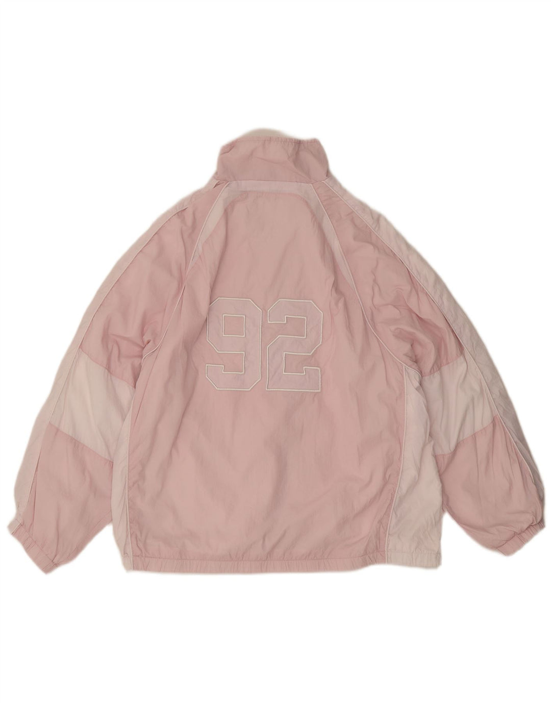 FB Sister Womens Graphic Oversized Rain Jacket UK 10 Small Pink Colourblock