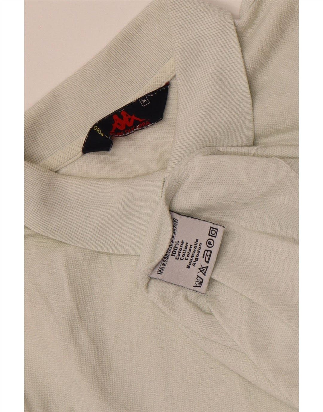 Kappa Polo Homme Blanc Cassé Moyen Coton