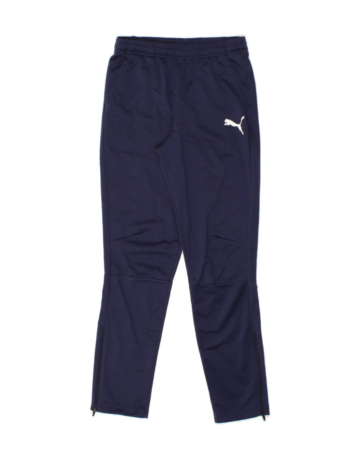 PUMA Boys Tracksuit Trousers 13-14 Years  Navy Blue Polyester Vintage Puma and Second-Hand Puma from Messina Hembry 
