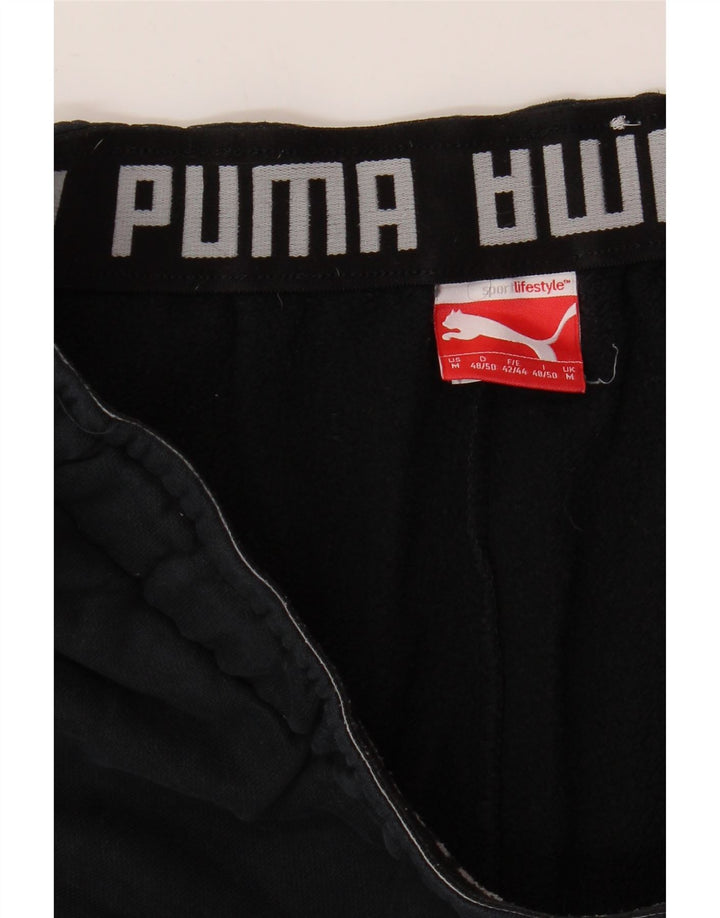 PUMA Mens Graphic Tracksuit Trousers Joggers Medium  Black