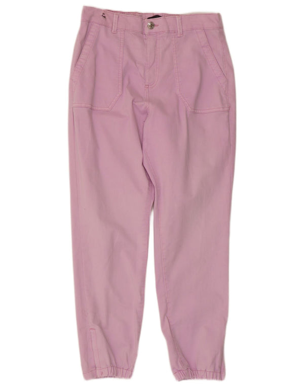 Marks & Spencer Womens Joggers Chino Trousers UK 12 Medium W28 L26 Pink