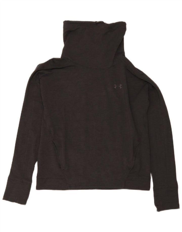 Under Armour Womens Sweatshirt Jumper UK 14 Medium Black Polyester