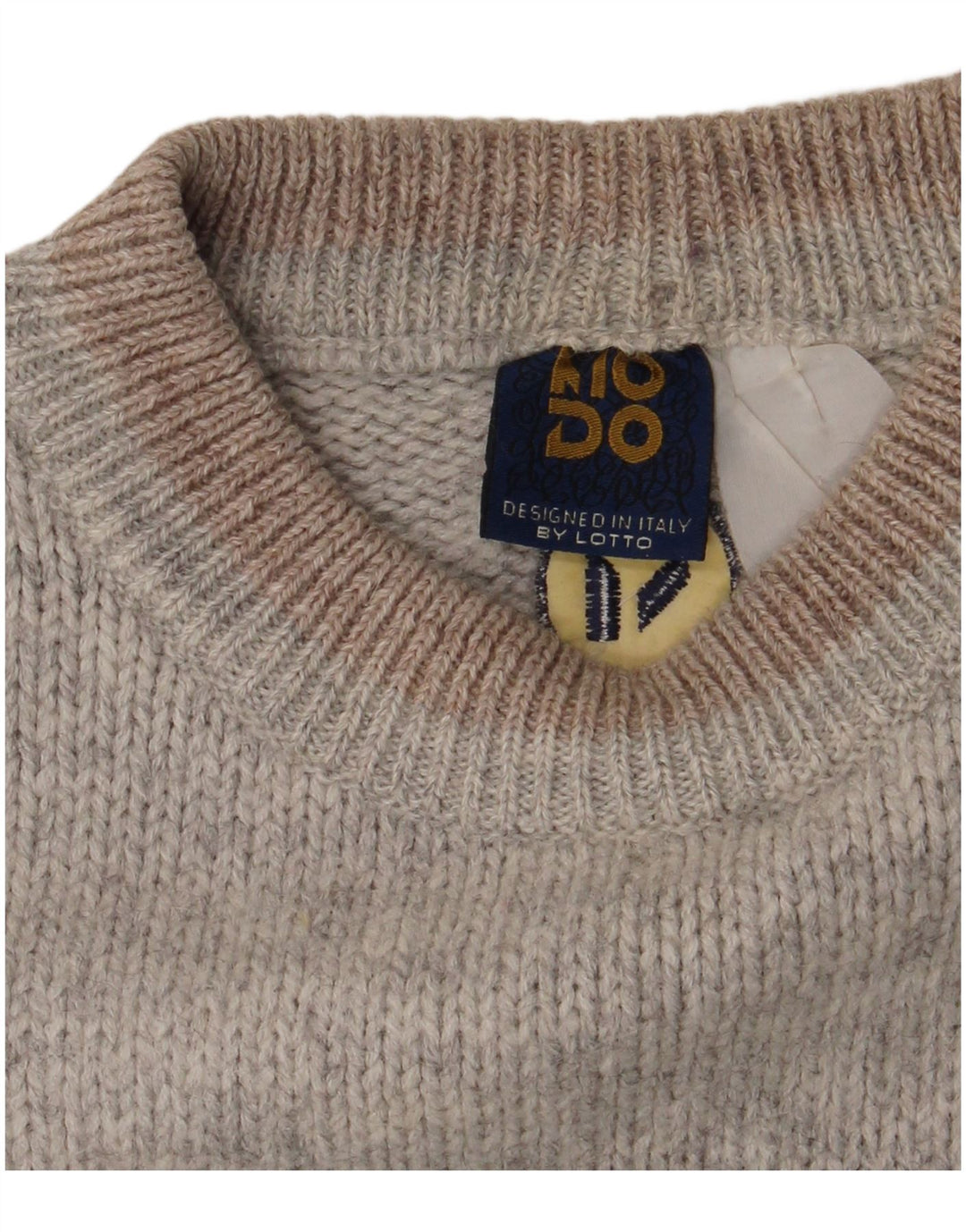 Lotto Mens Crew Neck Jumper Sweater Large Grey Argyle/Diamond