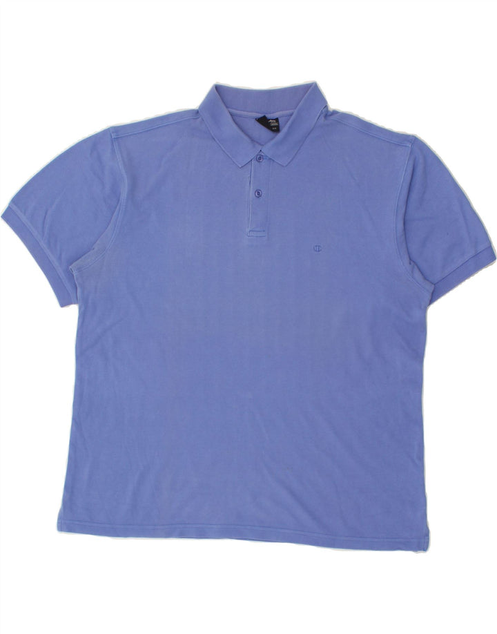 CHAMPION Mens Polo Shirt XL Blue Cotton Vintage Champion and Second-Hand Champion from Messina Hembry 