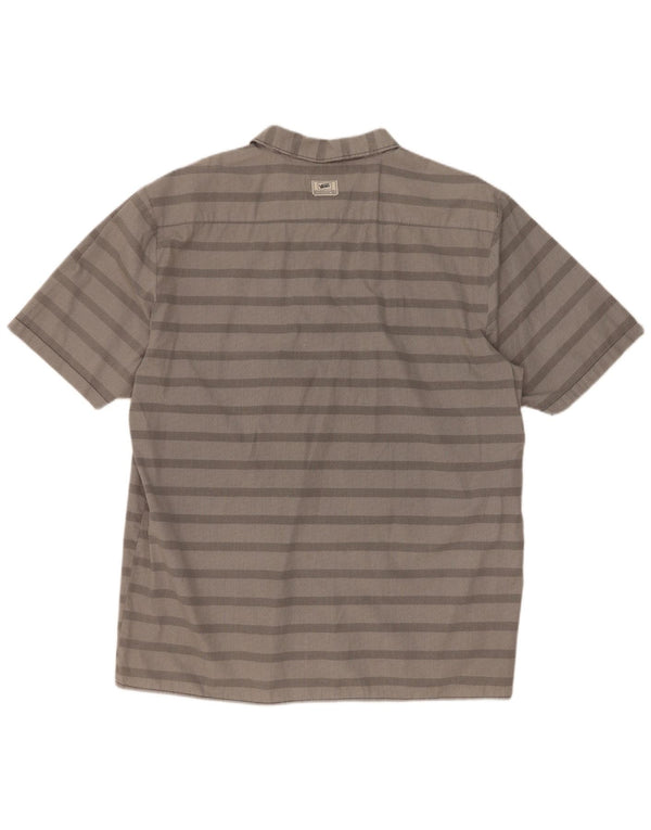 Camisa Vans Hombre Manga Corta XL Algodón Rayas Gris