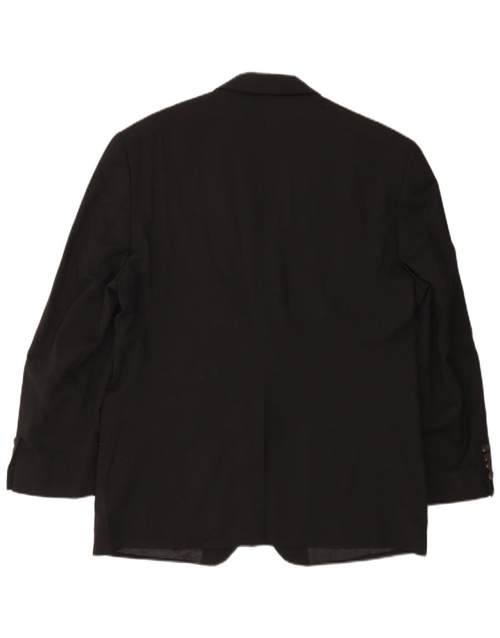 CHAPS Mens 2 Button Blazer Jacket UK 40 Large Black Wool