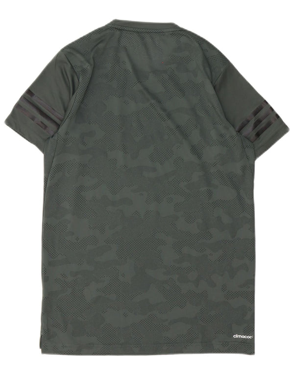 Adidas Mens Climacool T-Shirt Top XS Green Camouflage Polyester