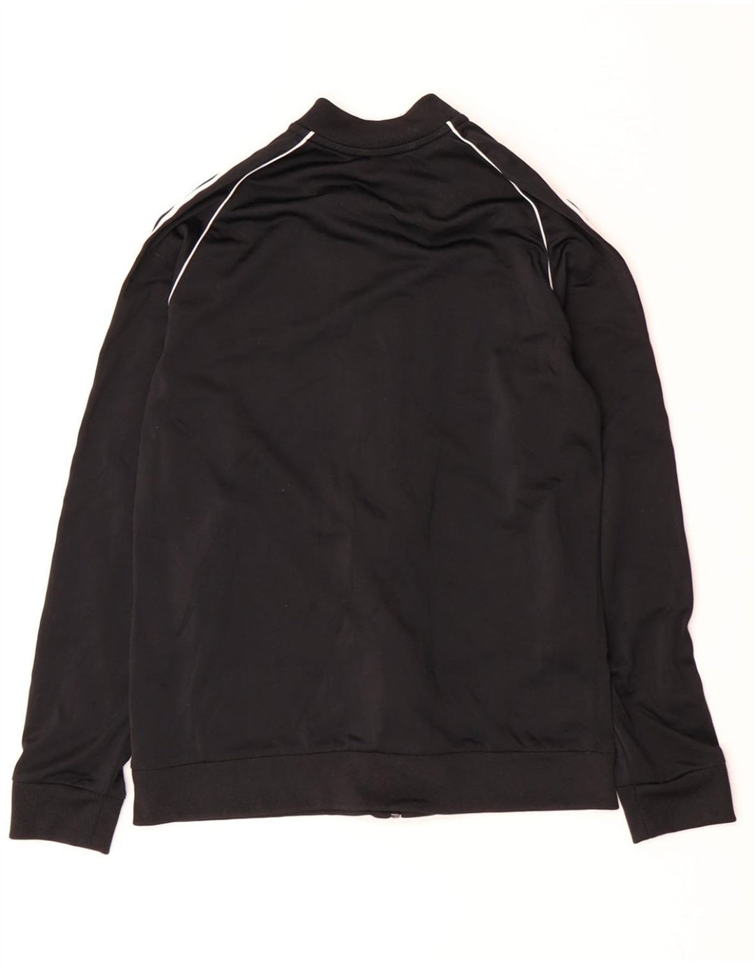 ADIDAS Girls Tracksuit Top Jacket 13-14 Years Black Polyester