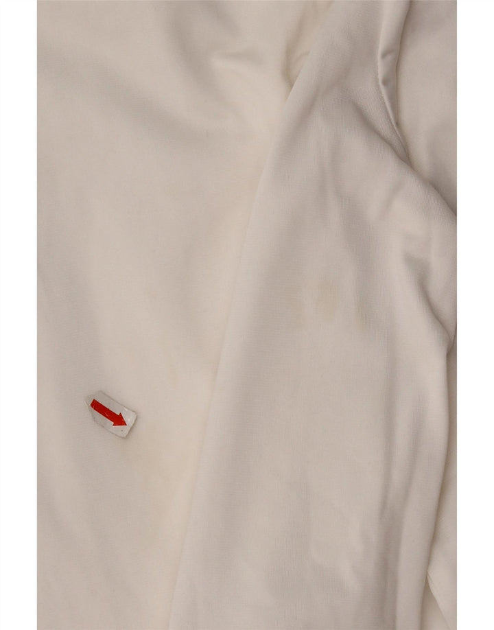 Champion Womens Graphic Tracksuit Top Jacket UK 10 Small White Polyester
