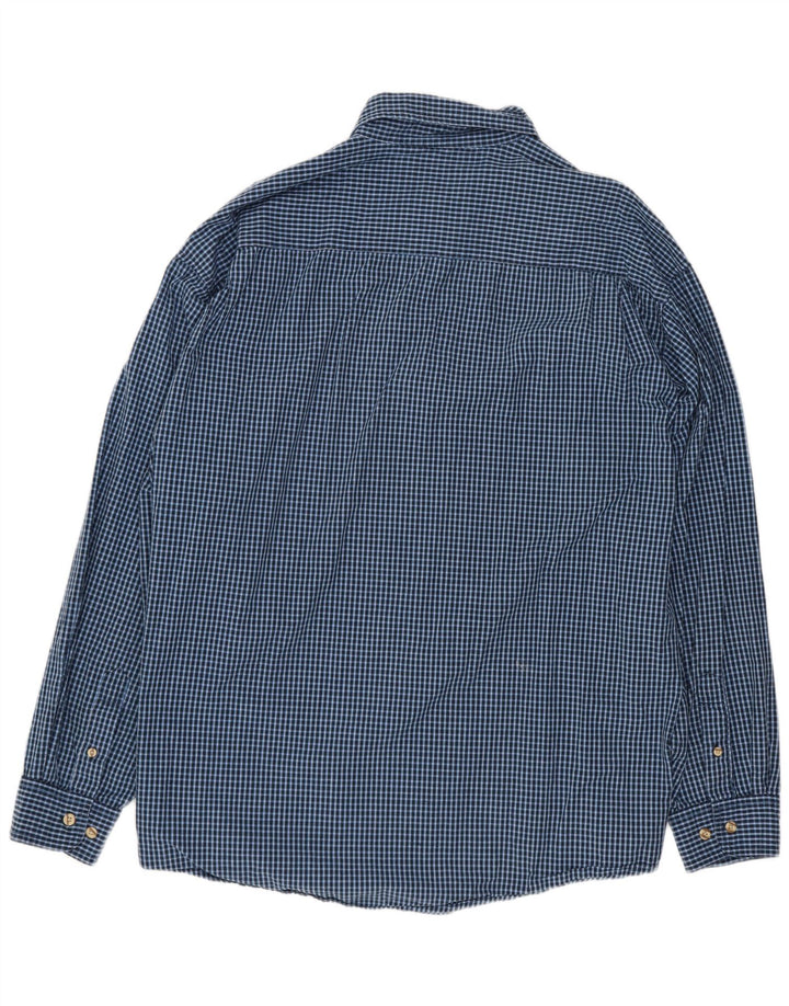 Camicia da uomo Wrangler XL in cotone a quadretti blu