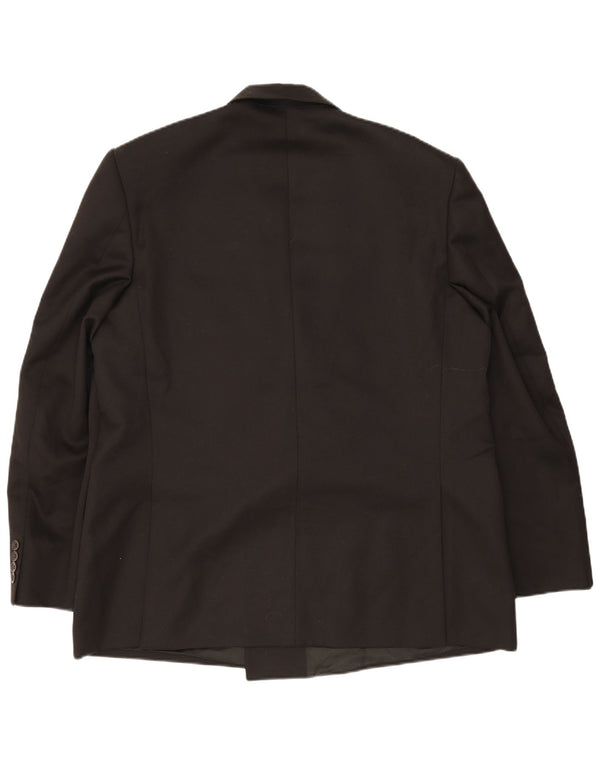 Angelico Chaqueta tipo blazer con doble botonadura para hombre IT 58 4XL Lana negra