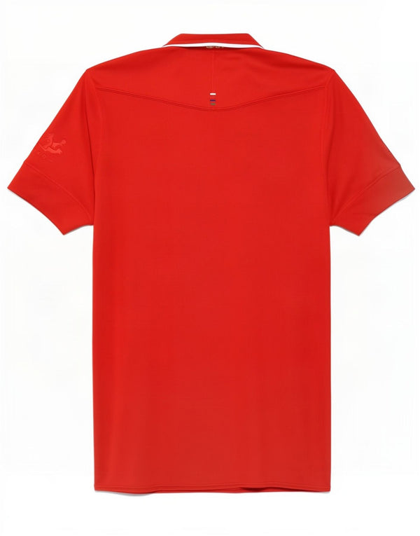 Polo grafica da uomo Canterbury piccola rossa in poliestere color block