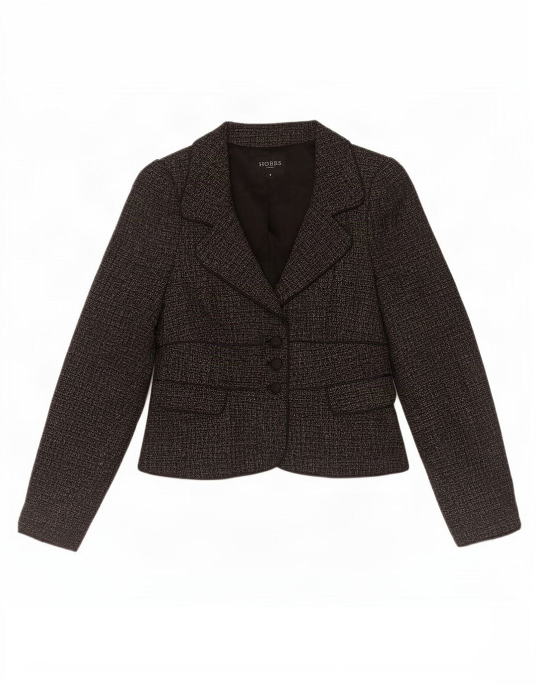 Hobbs Chaqueta Blazer de 3 Botones para Mujer UK 8 Small Gris Poliéster