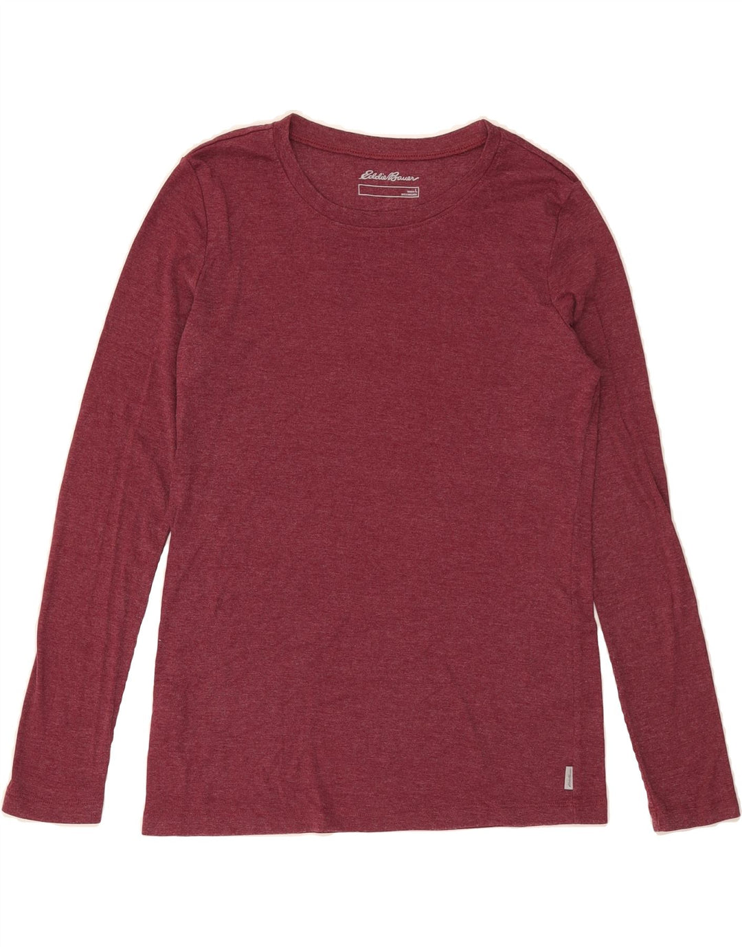 EDDIE BAUER Womens Top Long Sleeve UK 14 Large Maroon Cotton Vintage Eddie Bauer and Second-Hand Eddie Bauer from Messina Hembry 