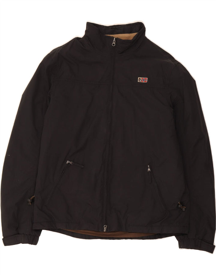 NAPAPIJRI Mens Windbreaker Jacket UK 42 XL Black Polyamide