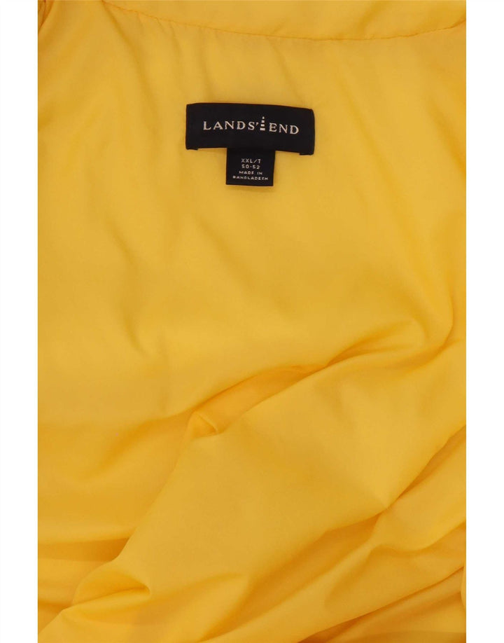 Giacca imbottita foderata da uomo Lands End IT 50/52 2XL Nylon giallo