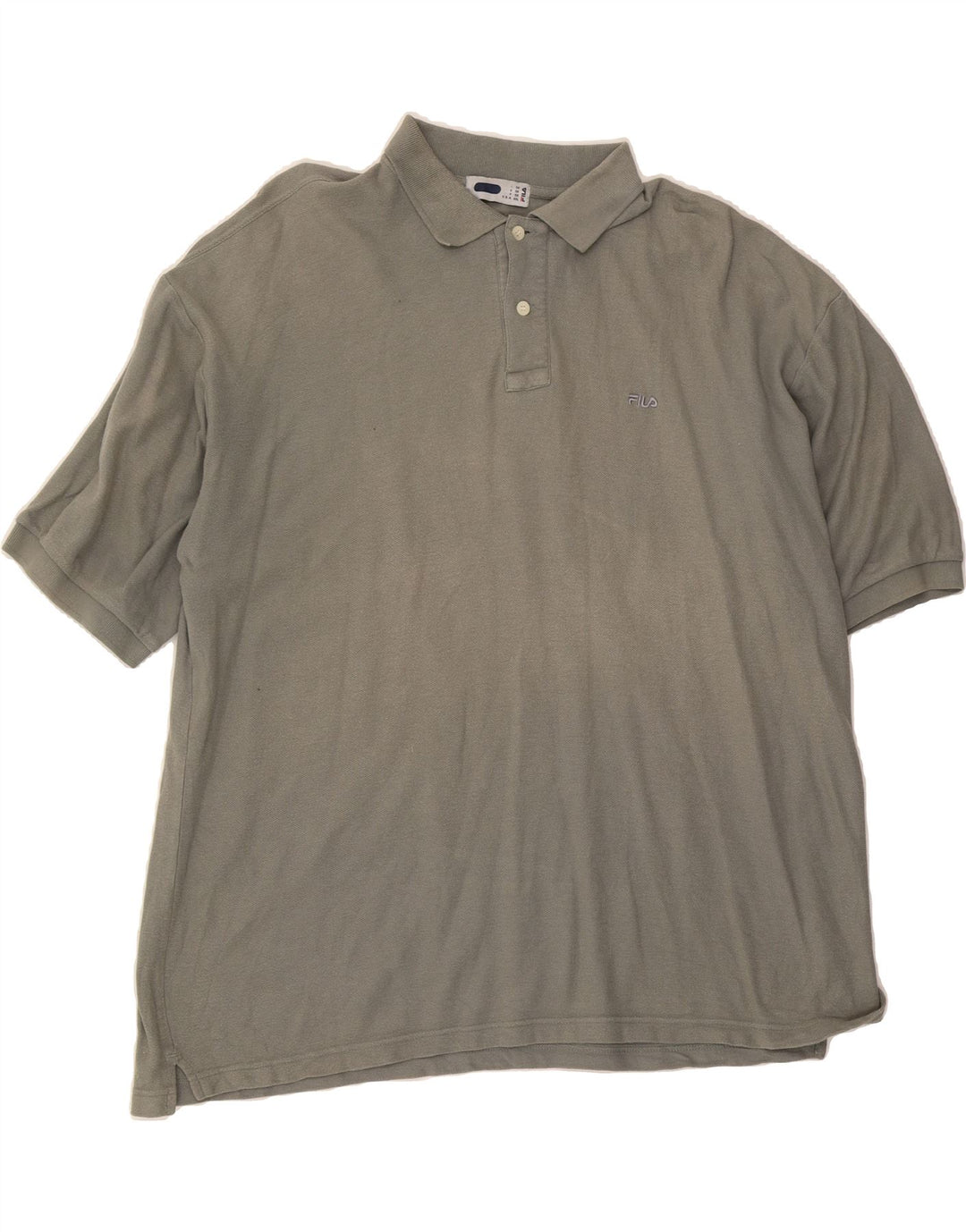 FILA Mens Polo Shirt 2XL Grey Cotton Vintage Fila and Second-Hand Fila from Messina Hembry 