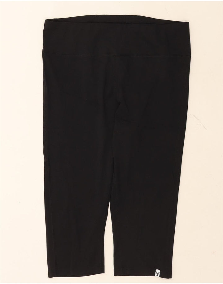 Marks & Spencer Womens Capri Leggings UK 16 Large Black Polyester