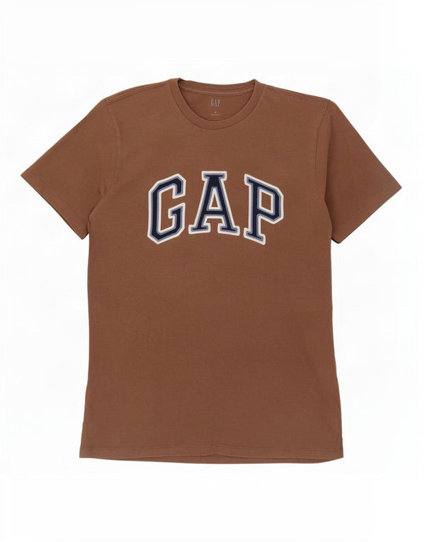 Gap Herre Grafisk T-Shirt Top Medium Brun