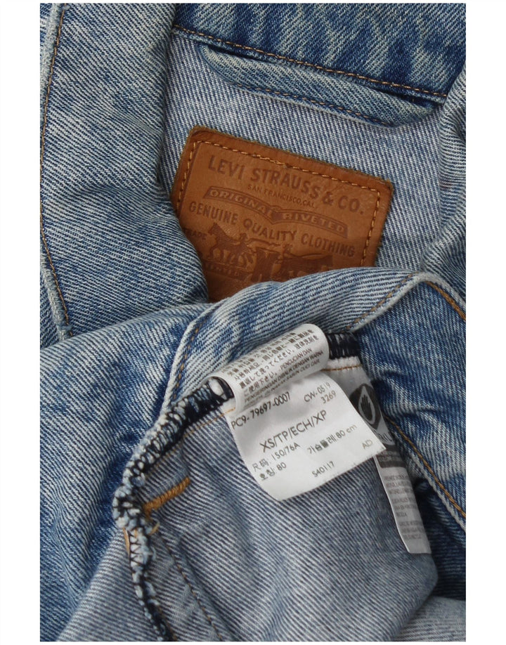 Giacca di jeans da uomo Levi's UK 34 XS blu cotone