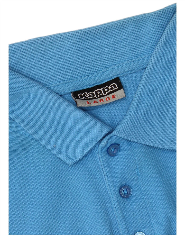 KAPPA Mens Polo Shirt Large Blue Cotton