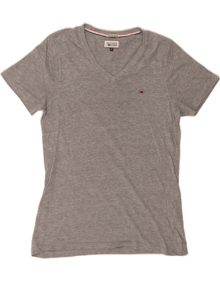 TOMMY HILFIGER Mens T-Shirt Top Medium Grey Cotton Vintage Tommy Hilfiger and Second-Hand Tommy Hilfiger from Messina Hembry 