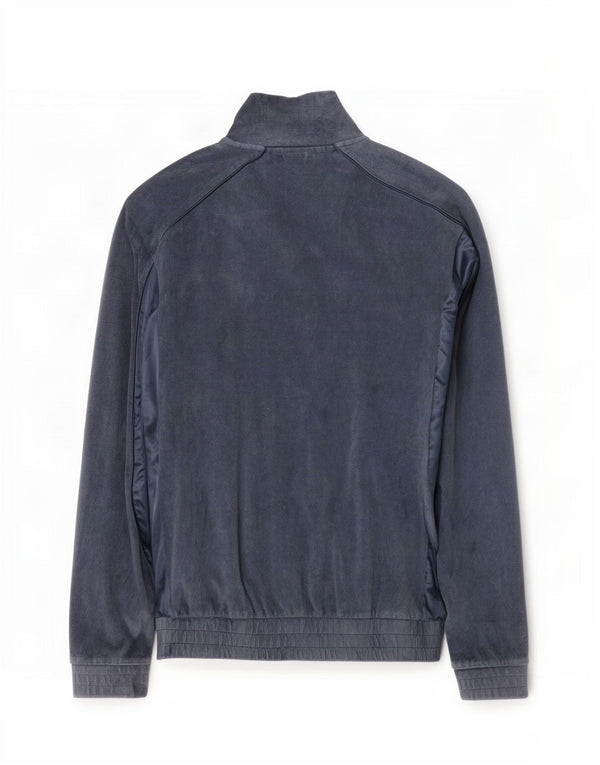 Reebok Womens Velvet Tracksuit Top Jacket UK 10 Small Grey Bomuld