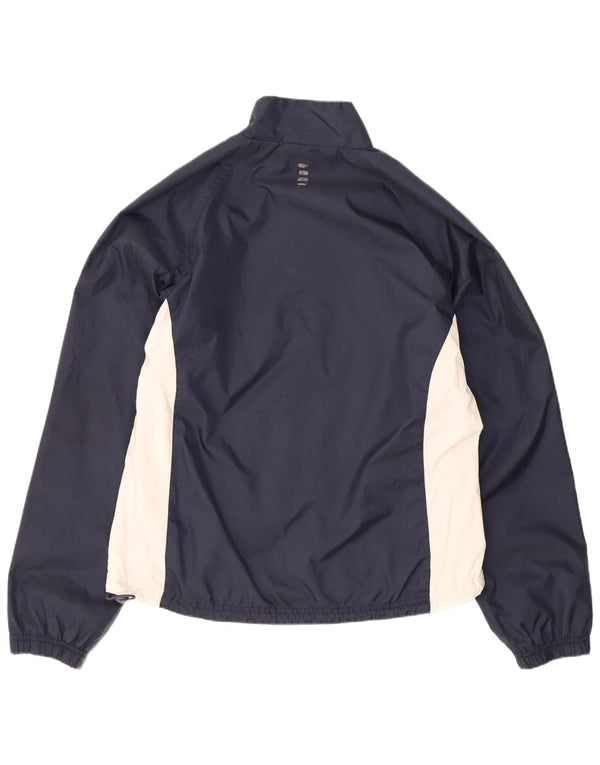 Fila Womens Tracksuit Top Jacket IT 44 Medium Navy Blue Colourblock