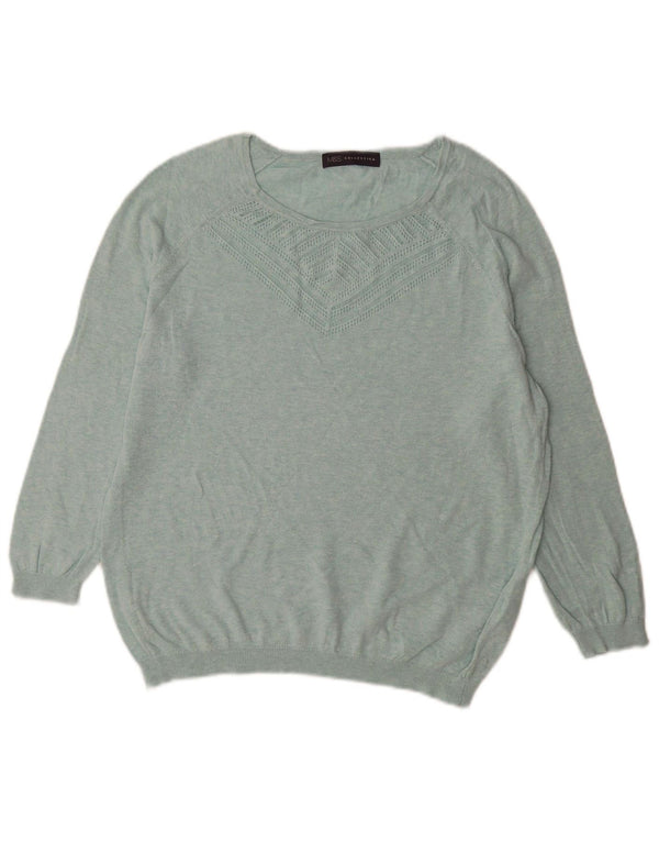 Marks & Spencer Womens Boat Neck Jumper Sweater UK 10 Small Turquoise