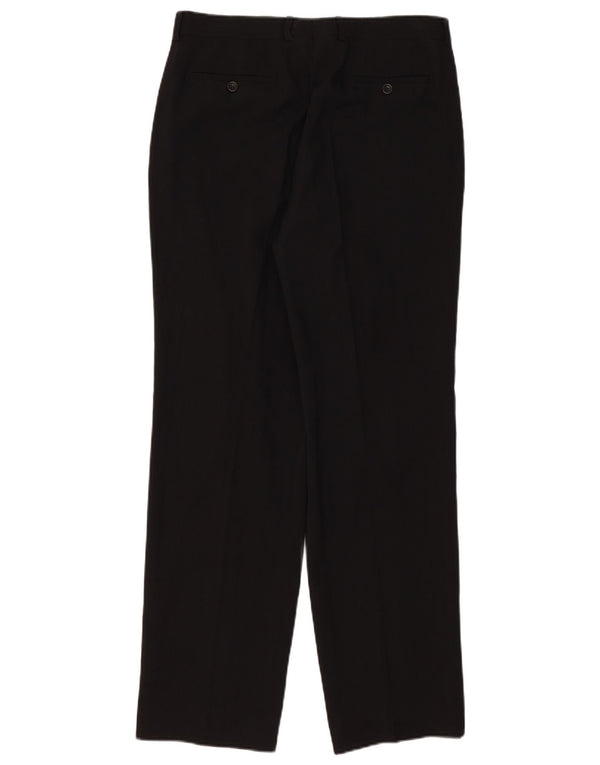 Armani Collezioni Pantalon de costume droit pour homme IT 52 Large W34 L32 Noir
