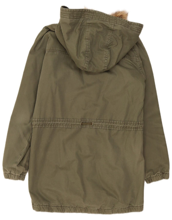 Parka con capucha para mujer Animal UK 44 Large Algodón caqui