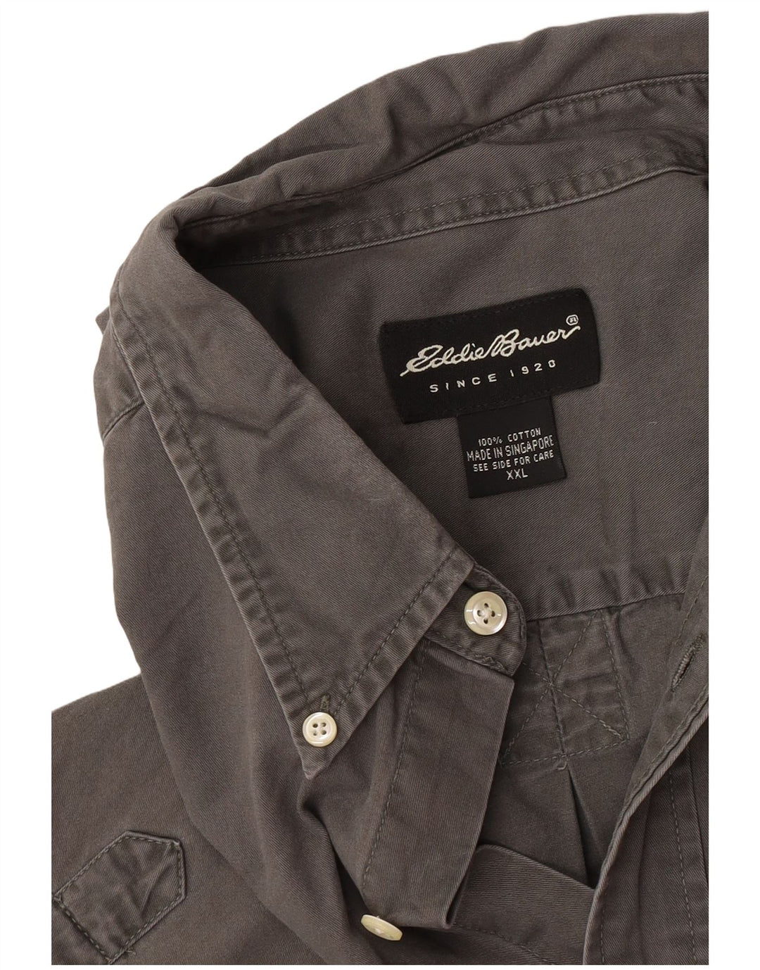 Eddie Bauer Chemise Homme 2XL Gris Coton