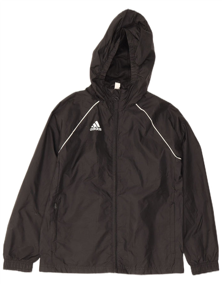Adidas Regnjakke med hætte til drenge 9-10 år sort nylon