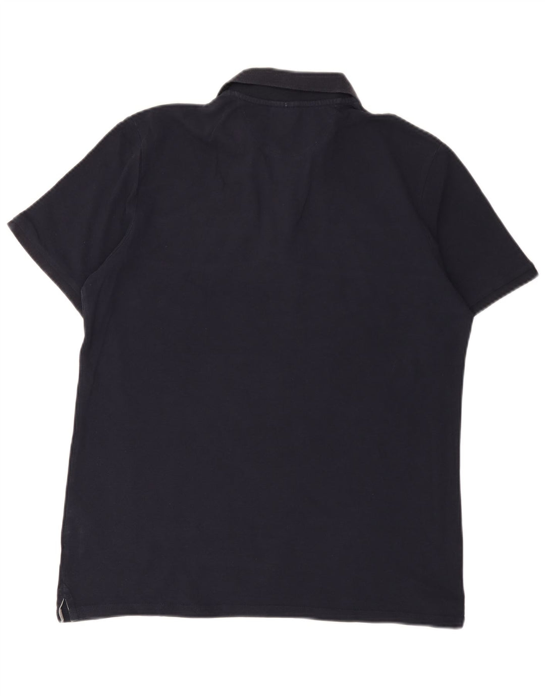 Champion Mens Polo Shirt Large Navy Blue Striped Cotton