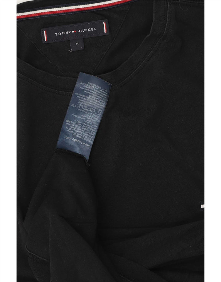 Tommy Hilfiger Mens T-Shirt Top Medium Black Cotton