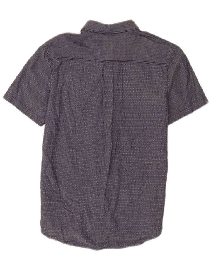 Vans Mens Short Sleeve Regular Fit Shirt Small Blue Spotted Cotton