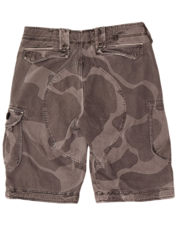 Vintage Mens Cargo Shorts Large W34 Grey Camouflage