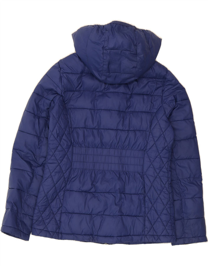 MICHAEL KORS Womens Hooded Padded Jacket UK 14 Medium Blue Nylon Vintage Michael Kors and Second-Hand Michael Kors from Messina Hembry 