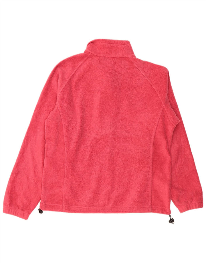 COLUMBIA Womens Fleece Jacket UK 16 Large Pink Polyester