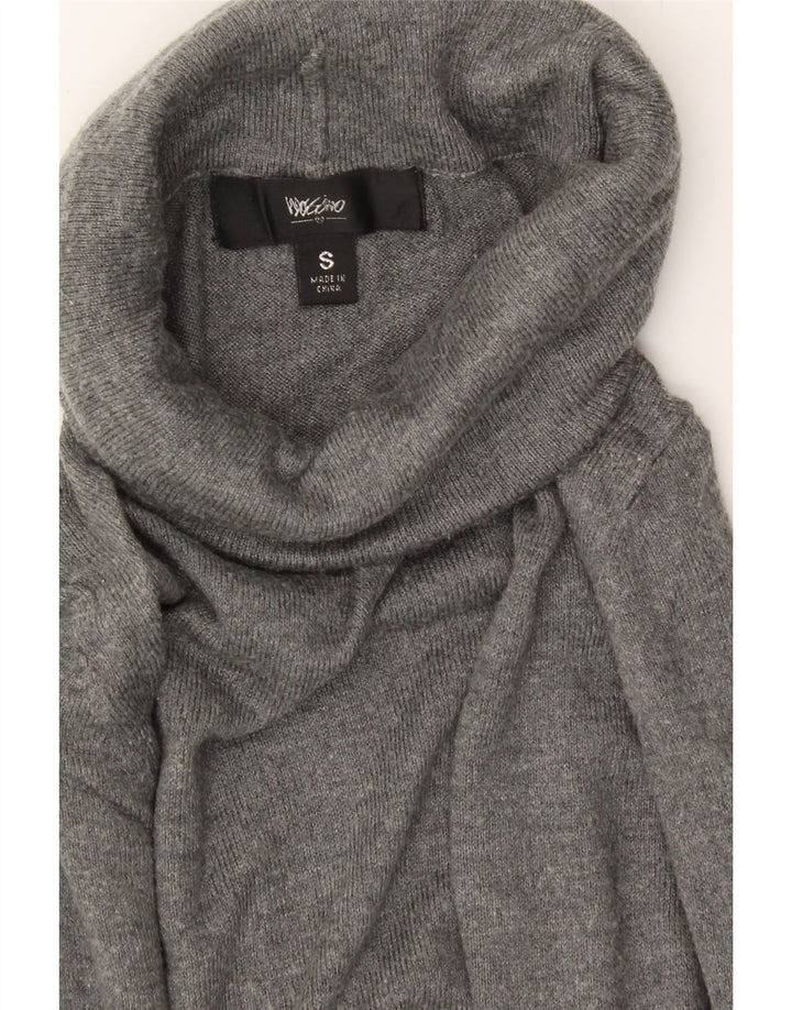 MOSSIMO Womens Roll Neck Jumper Sweater UK 10 Small Grey Nylon Vintage Mossimo and Second-Hand Mossimo from Messina Hembry 