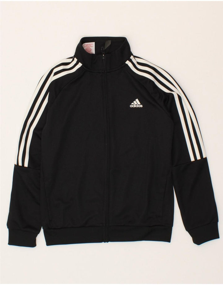 ADIDAS Boys Aeroready Tracksuit Top Jacket 9-10 Years Black Polyester Vintage Adidas and Second-Hand Adidas from Messina Hembry 