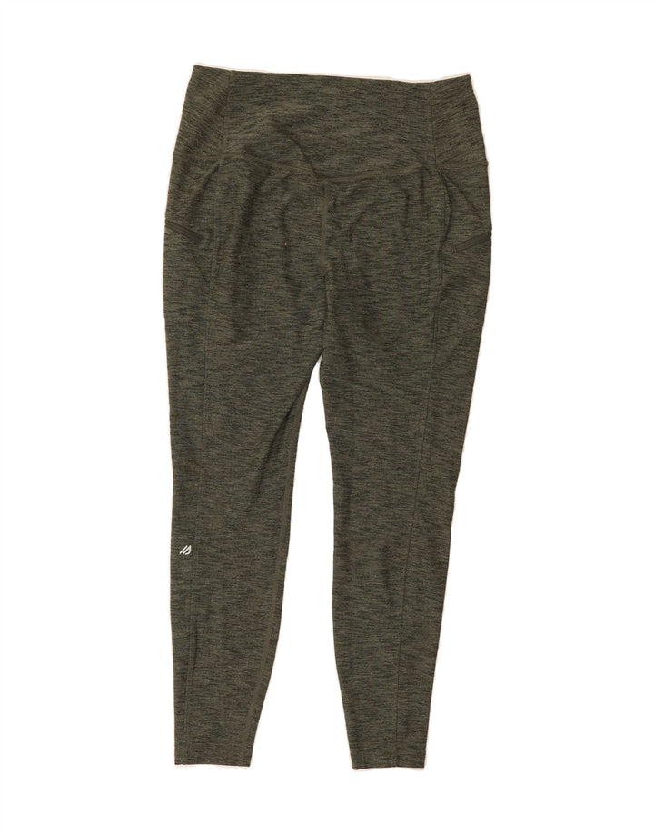 EDDIE BAUER Womens Leggings UK 16 Large Khaki Flecked Polyester Vintage Eddie Bauer and Second-Hand Eddie Bauer from Messina Hembry 
