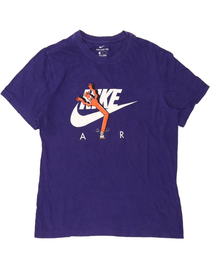 NIKE Mens Graphic T-Shirt Top Medium Navy Blue Vintage Nike and Second-Hand Nike from Messina Hembry 